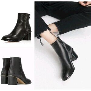 Rag & Bone Willow Stud Leather Boots In Black Size EU 41/US 11
